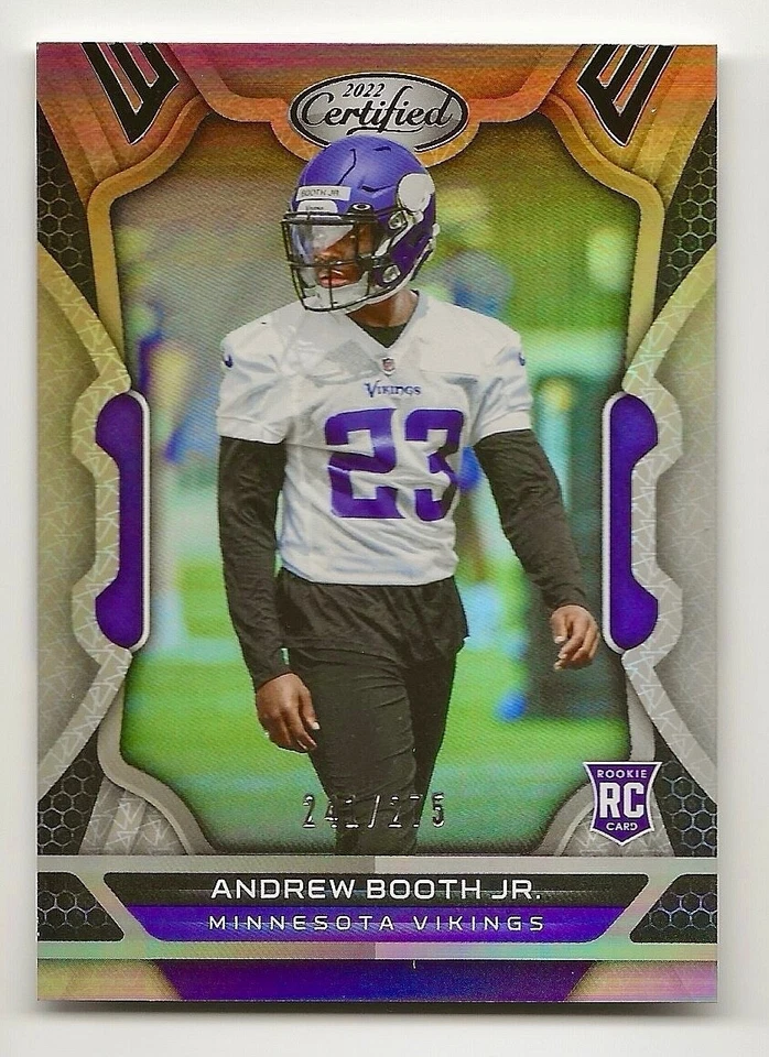 2022 Panini Certified - Rookies Mirror Bronze #146 Andrew Booth Jr. /275 (RC) - Image 1 of 1