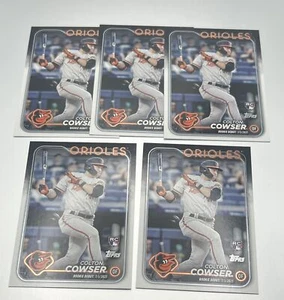 2024 Topps UPDATE COLTON COWSER ROOKIE DEBUT LOT OF 5 CARDS US72 ORIOLES RC - Picture 1 of 1