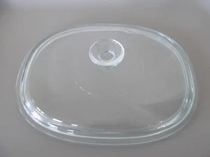 Pyrex Glass Casserole Lid Only Ribbed DC 1.5C Oval 11" x 8.5" - Picture 1 of 5