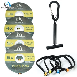 Maxcatch Fly Fishing Leader Tippet Material with Tippet Line Holder&Tender 0X-7X - Picture 1 of 21