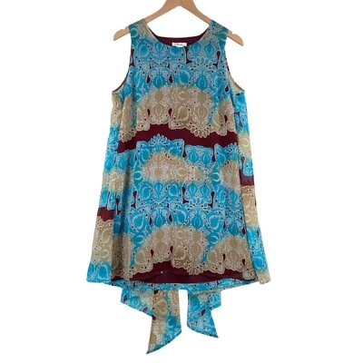 Esley бак платье женщин большой мульти Geo печать без рукавов круглый вырез пуловер - Изображение 1 из 4