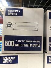 Individually Wrapped Plastic Knives, White (500 ct.)