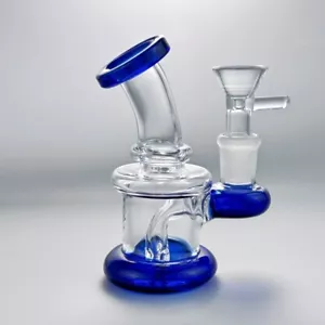Dicke 4" Mini Glas Bong Perkolator Rauchen Wasserpfeife Shisha Bubbler - Bild 1 von 6