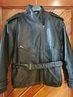 Vintage Ladies Leather Motorcycle Jacket UK 14 EU 42 US 12 With Kevlar Moto Line