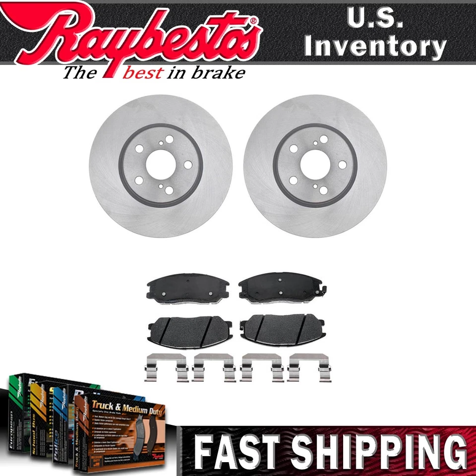 Kit de rotores de freno delanteros pastillas de freno de cerámica y herrajes para Kia Sorento 2007-2009 Foto 1 de 4