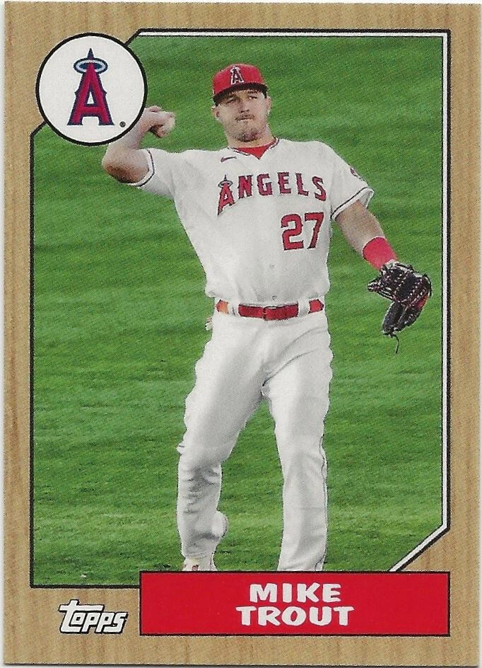 2022 Topps Mini Baseball MIKE TROUT 1987 35th Anniversary Insert #78B-20 Angels - Image 1 of 1