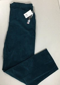 NWT Briggs New York Comfort Waist Corduroy Jeans Pants Teal Women’s Size 10 - Picture 1 of 14