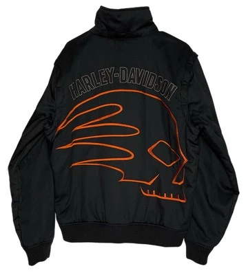 复古 Harley Davidson 男式双面夹克和背心可拆卸袖子 L — 第 1/4 张图片