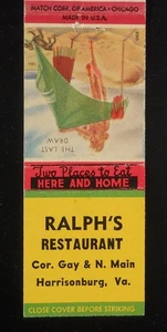 40er Jahre? Ralph's Restaurant Southern Fried Chicken Sexy PinUp Hund Harrisonburg VA - Bild 1 von 2