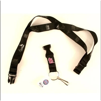 St. Louis Cardinals Blackout Lanyard with Keychain ID Holder MLB Official Merch - Image 1 of 4