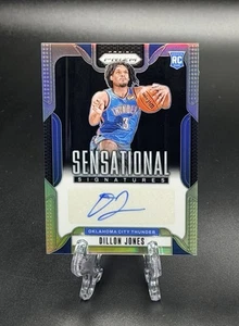 2024 Panini Prizm Sensational Signatures Silver Dillon Jones Rookie RC Thunder - Picture 1 of 2