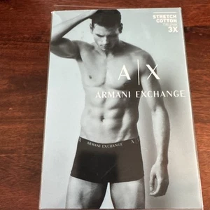 Emporio Armani Men's 3 Pack Stretch Cotton Trunk, Black Medium - Picture 1 of 6