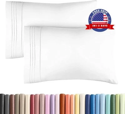 Fundas De Almohada Tamano Queen Juego De 2 - Fundas De Almohada (30x20 in) NUEVO NUEVO Foto 1 de 4