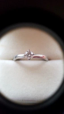 0.36 Ct Round Cut IGI Lab Created Diamond Engagement Ring 14K White Gold Size 5 - Image 1 of 4