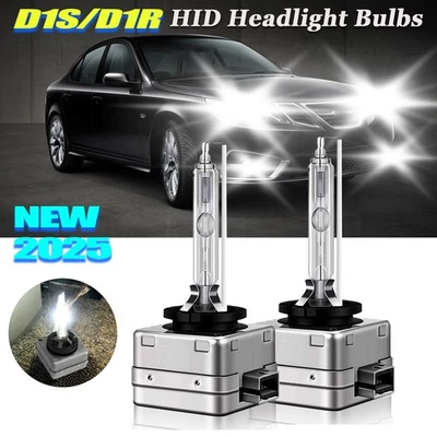 For Saab 9-3 2008-2009 HID Xenon Headlight Bulbs High Low Beam Kit 2pcs D1S D1R - Image 1 of 4