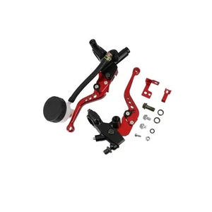 TUN'R 526868 Maitre cylindre frein universel + levier embrayage rouge pour moto - Imagen 1 de 1