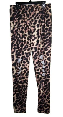 Leggings rasgados con estampado de leopardo talla XL sin marca 28 pulgadas entrepierna ENVÍO GRATUITO Foto 1 de 4