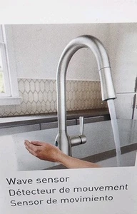 MOEN MOTIONLESS WAVE KÜCHENARMATUR 97233EWSRS NEU OFFENER KARTON - Bild 1 von 5