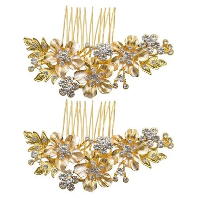 2X Wedding Bridal Hair Combs Vintage Imitation Crystal Hairpins Prom7097 - Bild 1 von 4