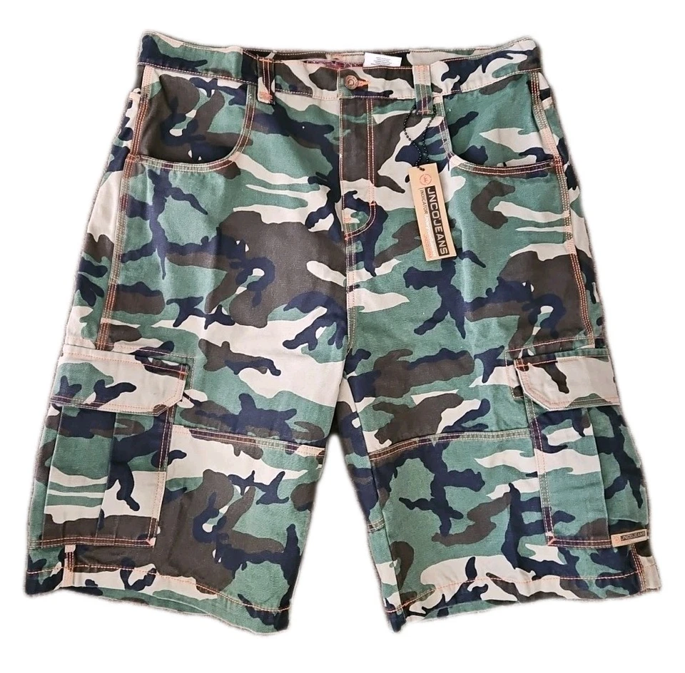 JNCO Indicator Camo Cargo Shorts NWT Mens 42W - Image 1 of 4