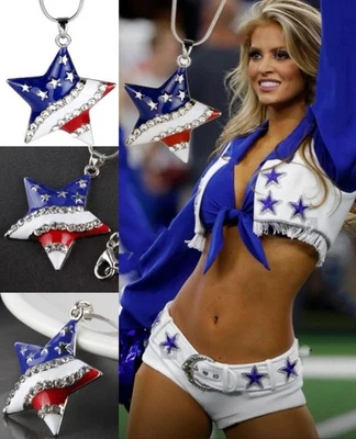 Gargantilla collar estrella cristal estrás largo brillo encanto gota brillante Texas Re Foto 1 de 4