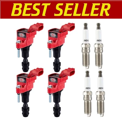 Juego de 4 bobinas de encendido y bujías para Chevrolet Malibu 2,4 L 2007-2014 Foto 1 de 4