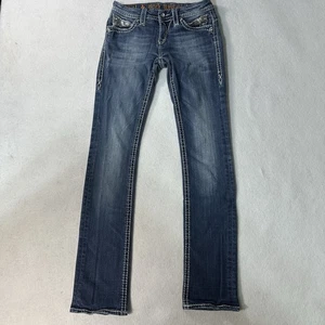 Pantalones de mezclilla elásticos Rock Revival Sasha de pierna recta para mujer 26 - Imagen 1 de 14