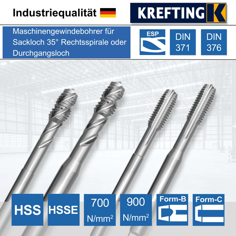 Maschinengewindebohrer HSS HSS-E Sackloch & Durchgang M2 - M52 Gewindebohrer - Bild 1 von 1