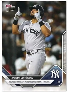 2025 Topps Now (On Hand) Jasson Dominguez #159 Yankees 3 H.R. Spiel - Bild 1 von 2
