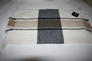 WILLIAMS-SONOMA HOME LINEN DYED PILLOW COVER - BLK/BEIGE - Picture 1 of 2
