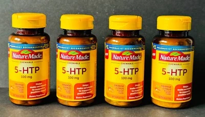 4x Cítricos Naranja Masticables Hechos en la Naturaleza 5-Htp 100 mg 30 Comprimidos Ea., BB:01/2025 Foto 1 de 4