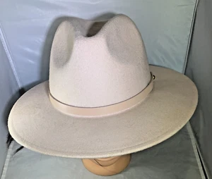 FREE PEOPLE PALE PINK WOOL FEDORA HAT - Picture 1 of 10