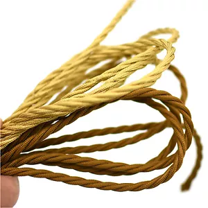 3 adrig Textilkabel Stoffkabel Pendelleitung Lampenkabel Textile Cable 0,75mm² - Bild 1 von 5