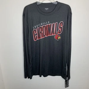 Neu mit Etikett Captivating Apparel langärmliges Herrenhemd XL grau Louisville Cardinals - Bild 1 von 9