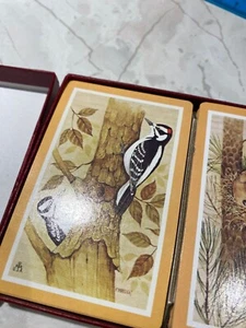 Carte da gioco Hoyle con illustrazioni naturalistiche uccellini 2 set in scatola - Foto 1 di 7