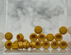 Lego Parts Lot (20) ~ Pearl Gold Plate, Round 1 x 1 ~ No 4073 - Picture 1 of 1