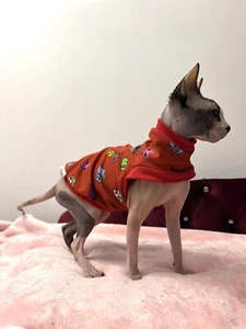 Jersey de algodón premium cool tipo gatos esfinge gato ropa camiseta jersey un agujero - Imagen 1 de 4