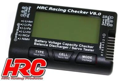 HRC Racing HRC9372C Akku und Servo Tester 1-8S - Checker & Balancer mit prozentu - Bild 1 von 4