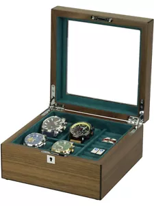 Rothenschild Uhrenbox RS-2440-W für 4 Uhren und Manschettenknöpfe - Bild 1 von 8