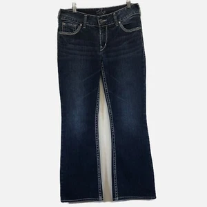 Silver Jeans Damen 29x31 Suki Mid Rise Slim Boot Cut Dark Wash - Bild 1 von 7