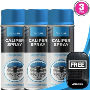 3 x Car Brake Caliper Spray Paint Blue Heat Resistant High Quality SP-018.Mat? - Picture 1 of 9
