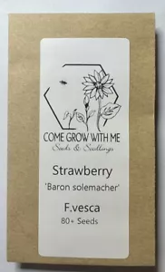 STRAWBERRY SEEDS 'Baron Solemacher' 80+ Seeds Fruits Seeds - Picture 1 of 1