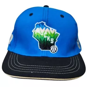 Milwaukee Bucks NBA Basketball Cap Hat Wisconsin State Logo Autographed - Picture 1 of 9