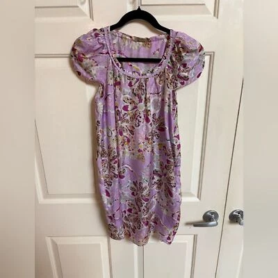 Vestido John Galliano Niñas 100% Seda Y2K 00’s Manga Gorra Foto 1 de 4