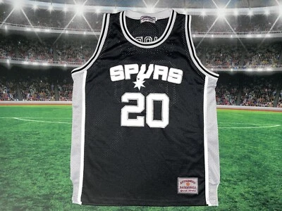 Manu Ginobili #20 San Antonio Spurs Stitched Jersey Sz 52 Preowned - Image 1 of 4