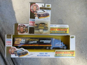 Road Champs 1992 #2 Rusty Wallace Transporter and Car 1/64 Scale Diecast NISP - Picture 1 of 3