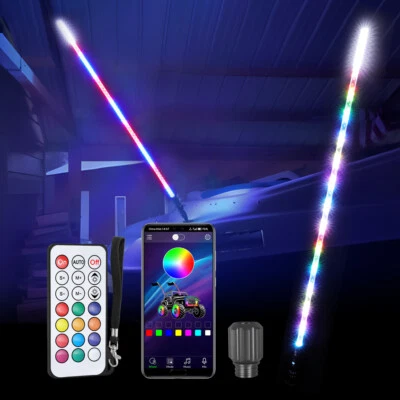 5ft 360° Led whip boat stern light RGB Navigation All-Round Stern Anchor Light Foto 1 de 4