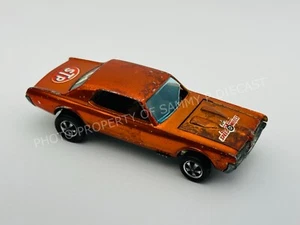 Hot Wheels Redline CUSTOM COUGAR Orange PAINTED TOOTH HK Brown Interior Nice !! - Picture 1 of 6