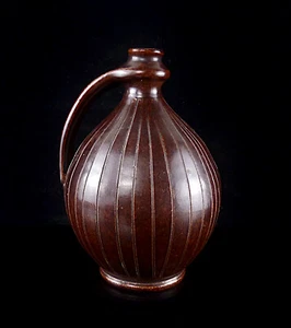 Kl. Jarrón jarra de cerámica decoración de gritos cerámica de estudio hecho a mano MidCentury Vintage 12,5c - Imagen 1 de 6