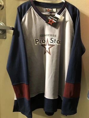 Camiseta deportiva de hockey Converse Pro Star vintage Y2K XL Streetwear nueva con etiquetas mandriles Deadstock Foto 1 de 4